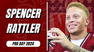 Spencer Rattler at South Carolinas 2024 Pro Day [upl. by Hope]