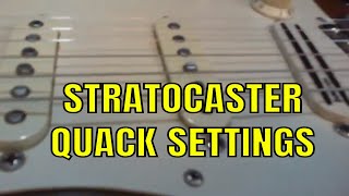 Pickup Settings for Strat Quack Tone on the 2 and 4 Positions  Stratocaster Pickup Height  Output [upl. by Loleta]