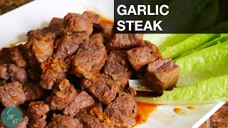 Home Style Teppanyaki Garlic Steak Recipe [upl. by Yla]