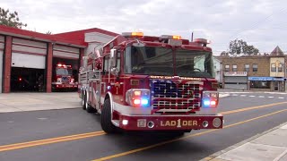 Passaic NJ Fire Department Ladder 1 and Engine 1 Responding 2 Camera Views [upl. by Sirraj528]