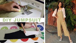 How to make a simple jumpsuit Sewing with coolirpa [upl. by Brittan]