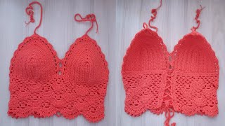 Top Tejido a Crochet con Copas [upl. by Nanerb900]