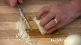 How To Cut An Onion  Fast and Safely [upl. by Ynaffik885]