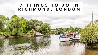 THINGS TO DO IN RICHMOND LONDON  Thames Path  Richmond Park  Richmond Green  Shops  Cafes [upl. by Mad]