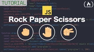 Web Development Tutorial  JavaScript HTML CSS  Rock Paper Scissors Game [upl. by Nolyarb]