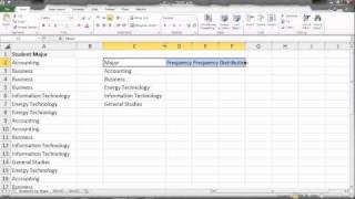 Excel 2010 Ch 5 Statistical Analysis I Qualitative Data [upl. by Charita873]