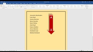 How To Sort A List Of Names Alphabetically In Word [upl. by Asilef668]