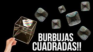 HAZ BURBUJAS CUADRADAS EXPERIMENTOS CASEROS INCREIBLES  Tutoriales Belen [upl. by Caniff]