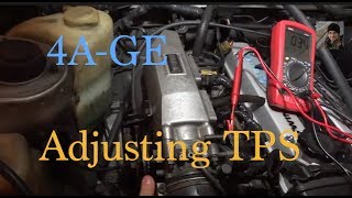 Toyota 4AGE  How to adjust the TPS  Throttle Position Sensor AE86 [upl. by Hutner]