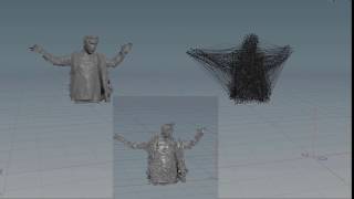 Testing  Point Cloud from Kinect to Mesh in Houdini FX [upl. by Kolb]