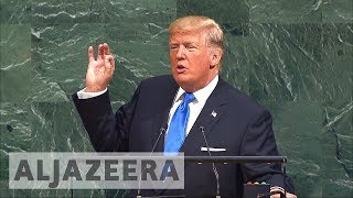 🇺🇸 🇰🇵 Trump threatens to totally destroy North Korea in UN speech [upl. by Ellerihs]