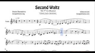 Second Waltz by Shostakovich Sheet Music for Violin [upl. by Lewes886]