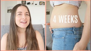 4 WEEKS PREGNANT  EARLY PREGNANCY SYMPTOMS  BELLY SHOT [upl. by Elia487]