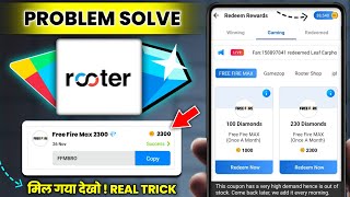 Rooter App Free Fire Max Diamond Redeem Problem Solve Trick  Rooter App Se Diamond Kaise Le [upl. by Notsgnik]