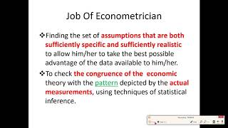 Intro Econometrics Lecture 1 [upl. by Anilosi112]