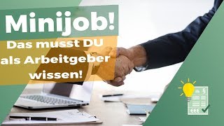 Das musst DU als Arbeitgeber zum Minijob wissen [upl. by Gregoire]