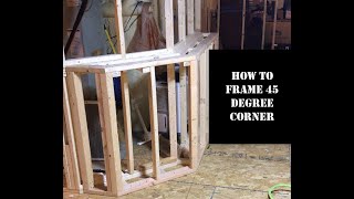 How to frame 45 degree corner outside corner [upl. by Euqinay]