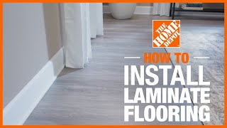 How to Install Laminate Flooring  The Home Depot [upl. by Neufer943]