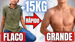 Como GANAR MASA MUSCULAR siendo FLACO a los 14 AÑOS💪🏼  GUÍA COMPLETA para ECTOMORFOS [upl. by Maddock45]