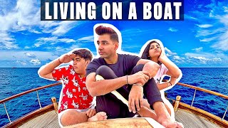 LIVING ON A BOAT FOR 24 HOURS  Rimorav Vlogs [upl. by Fae]