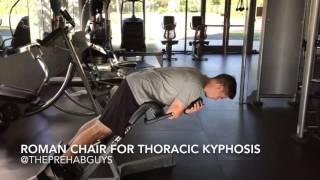 Roman chair exercise for thoracic kyphosis [upl. by Ahsikad]