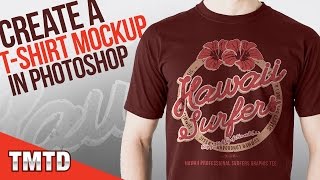 Photoshop Tutorials Create a Realistic TShirt Mockup in Photoshop [upl. by Ynhoj]