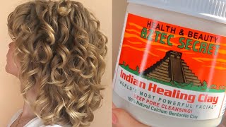 BENTONITE CLAY HAIR MASK  HAIR DETOX  Waves \ Loose Curls [upl. by Brader]