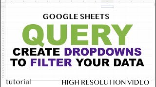 QUERY  Drop Down List to Filter Data  Google Sheets [upl. by Pond163]