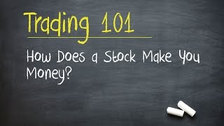 Trading 101 How Does a Stock Make You Money [upl. by Ario]