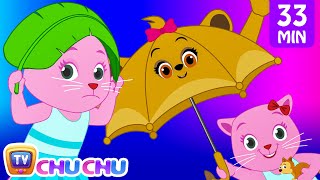 Rain Rain Go Away Nursery Rhyme With Lyrics  Cartoon Animation Songs for Kids  Cutians  ChuChu TV [upl. by Ahtibbat]