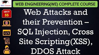 L55 Web Attacks and their Prevention – SQL Injection Cross Site ScriptingXSS DDOS Attack [upl. by Aeniah]