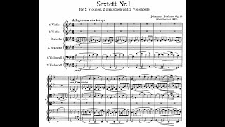 Brahms  String Sextet 1 Op18 Score [upl. by Ramirolg]