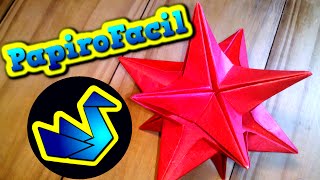 ORIGAMI FACIL  Como hacer una estrella de papel 3D [upl. by Milman]