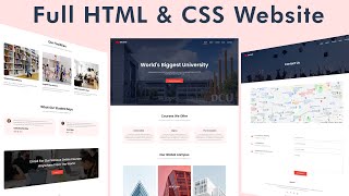 How To Make Website Using HTML amp CSS  Full Responsive Multi Page Website Design Step by Step [upl. by Llerot]