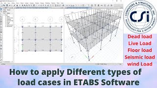 Apply loads in ETABS Software  civil engineering  online course  software training [upl. by Gahan302]