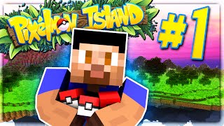 THE ADVENTURE BEGINS  PIXELMON ISLAND SMP 1 Pokemon Go Minecraft Mod [upl. by Blasien]