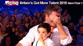 Simon Cowell and son Eric who Steals the Show Britains Got Talent 2018 Semi Final BGT S12E08 [upl. by Eatnhoj194]