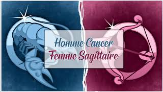 Homme Cancer ♋ Femme Sagittaire ♐ Compatibilité Astrologique Amoureuse [upl. by Anjanette]