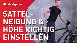 Fahrradsattel richtig einstellen Höhe amp Neigung in perfekter Position [upl. by Rhiamon]