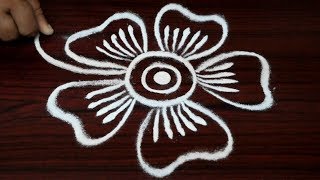 latest simple free hand rangoli designs  easy kolam with out dots  muggulu designs  rangavalli [upl. by Aisyle22]