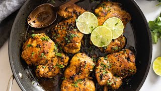 Cilantro Lime Chicken Thighs  30Minute Dinner Recipe [upl. by Morena827]