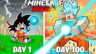 I Survived 100 Days as DIAMOND GOKU in HARDCORE Minecraft [upl. by Ofelia]