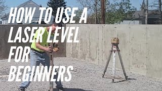 How to use a laser level for beginners [upl. by Ainad]