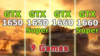 GTX 1650 vs GTX 1650 Super vs GTX 1660 vs GTX 1660 Super  Test in 9 Games [upl. by Acinomahs822]