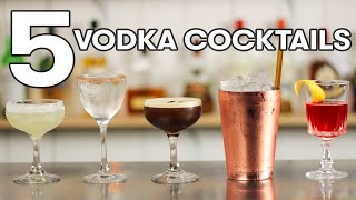 5 x EASY VODKA COCKTAILS part 2 [upl. by Eatnwahs]