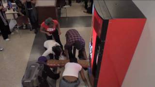 Guerilla Marketing Example  CocaCola Happiness Vending Machine [upl. by Nerw]