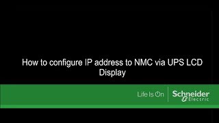 How to Configure IP Address to NMC via UPS LCD Display Smart UPS [upl. by Dabbs]