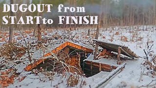 DUGOUT shelter build from START TO FINISH Off grid living Bushcraft 2021 [upl. by Teilo]