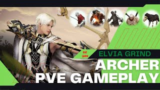 BDO Archer PVE gameplay in Elvia Server  Black Desert Online [upl. by Blancha]