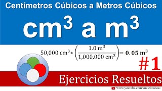 Centímetros Cúbicos a Metros Cúbicos cm3 a m3 [upl. by Lledrac]